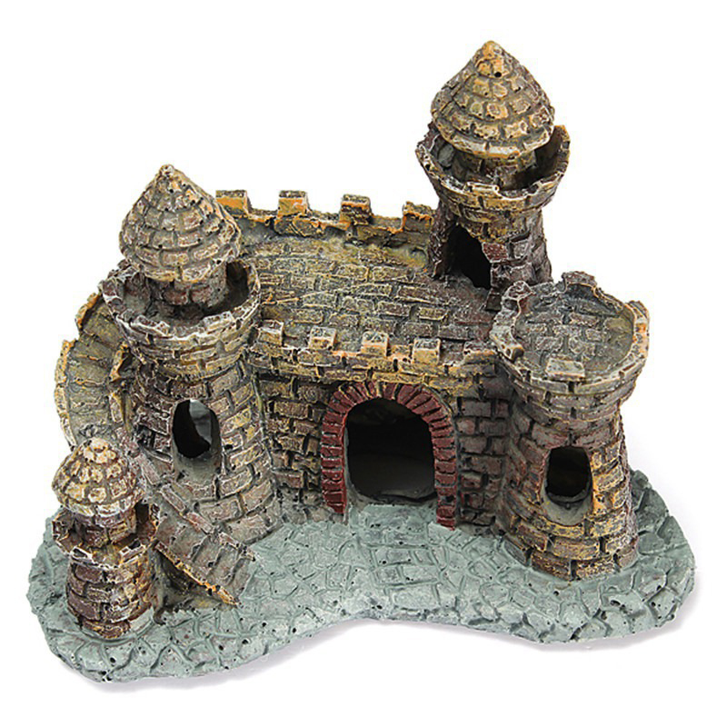 Aquarium Marine Rock - Искусственный мир резервуаров, каменный железный замок